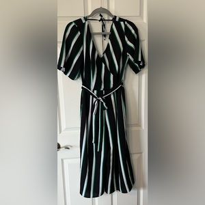 Women’s black striped jumpsuit